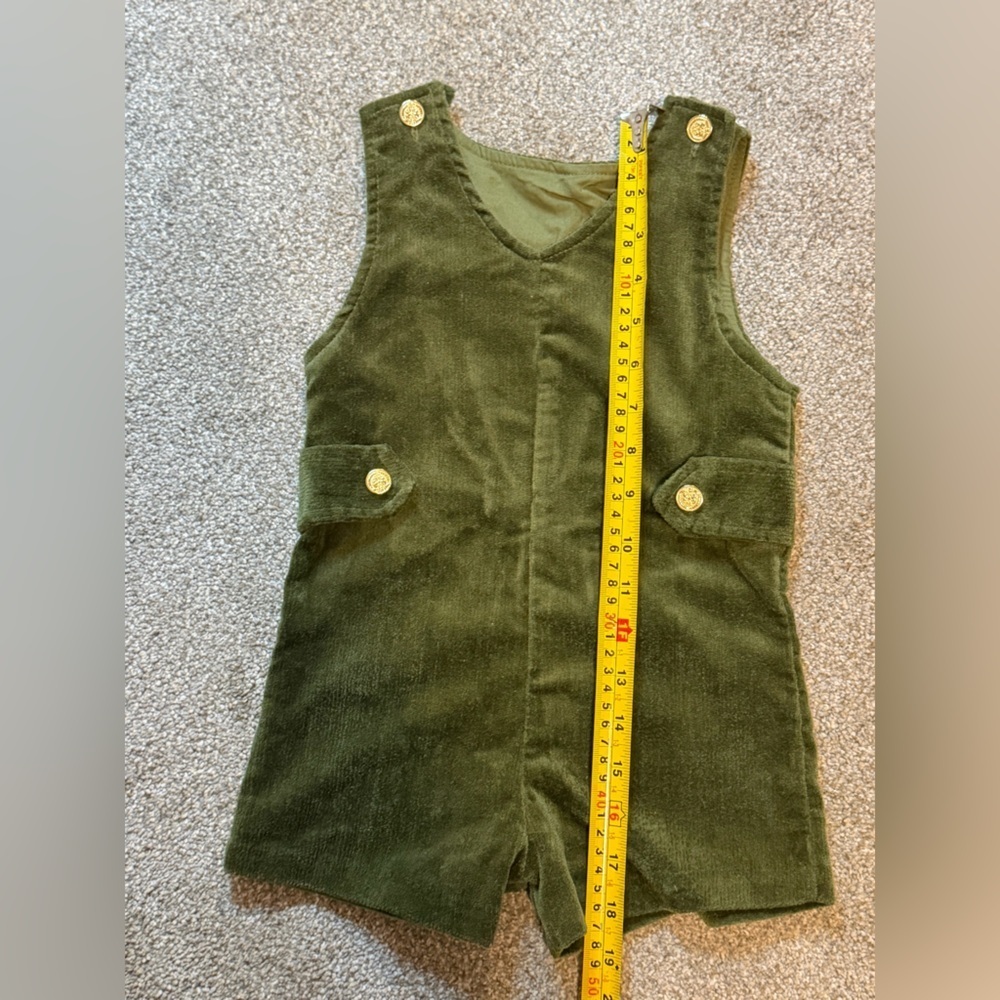✨ Vintage Green Corduroy Toddler Romper – Size 3T ✨ - Picture 4 of 5